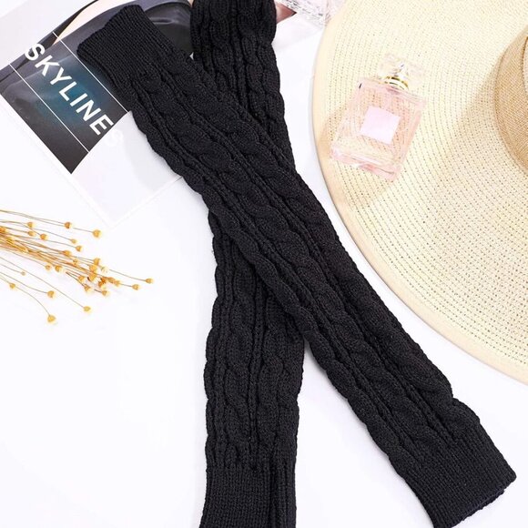 3 Pairs Women's Knit Arm Warmers Long Fingerless Gloves Wrist Warmer - Picture 6 of 7